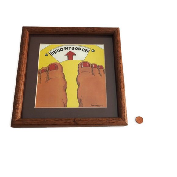 Small Humorous Motivating OMG Weight Scale Print London 1979 - Picture 2 of 6